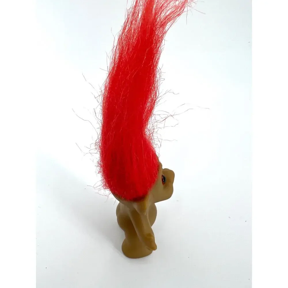 Vintage Lucky Troll Doll Red Hair Red Eyes